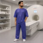 ست لباس بیمار بلوز و شلوار MRI سایز بزرگ (بسته 5 عددی) - Image 5