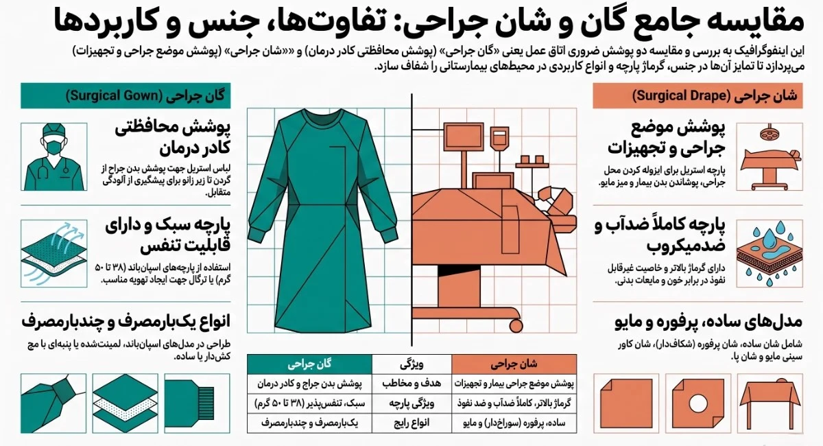 تفاوت شان و گان استریل